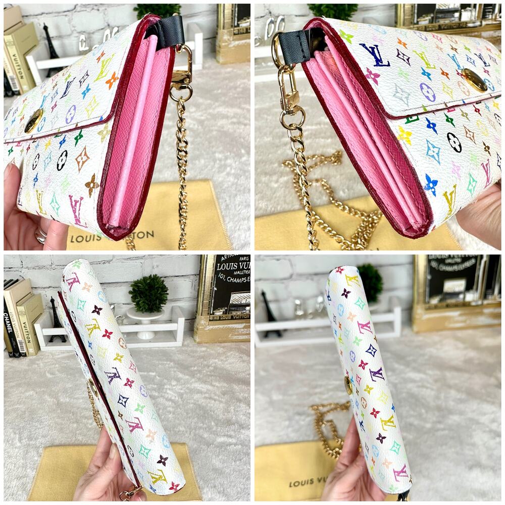 Louis Vuitton X Murakami Multicolor Sarah long wallet from 2009 crossbody - Picture 5 of 16